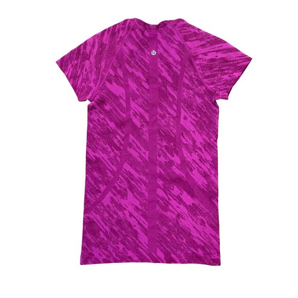 (4) $68 Lululemon Swiftly Tech Short Sleeve Shirt 2.0 Mesh Camo Pow Pink RARE - Picture 6 of 7